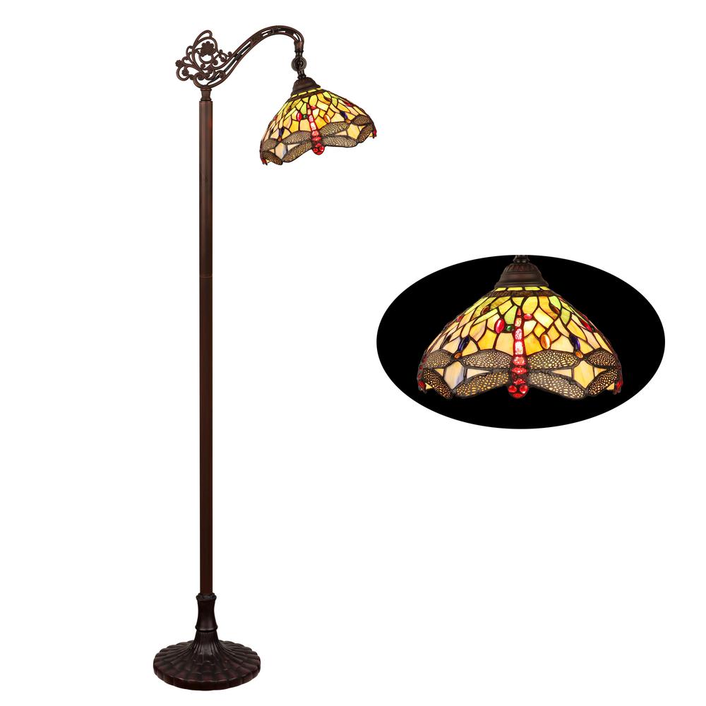 Anisoptera Purity 1 Light Antique Dark Bronze Finish Reading Floor Lamp