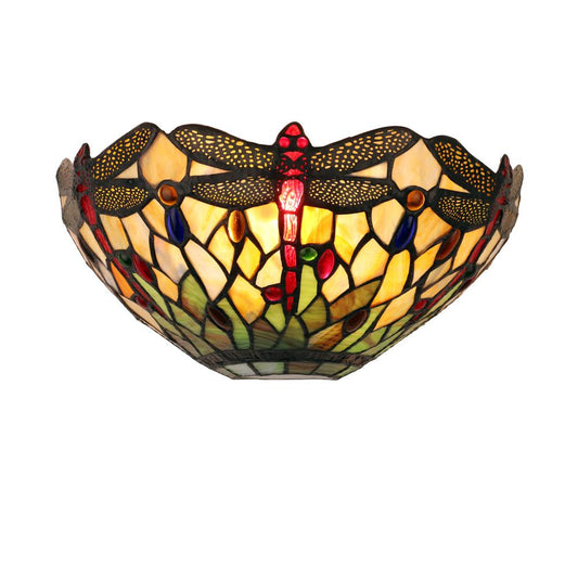 ANISOPTERA PURITY Dragonfly-Style 1-Light Black Finish Wall Sconce 12" Wide