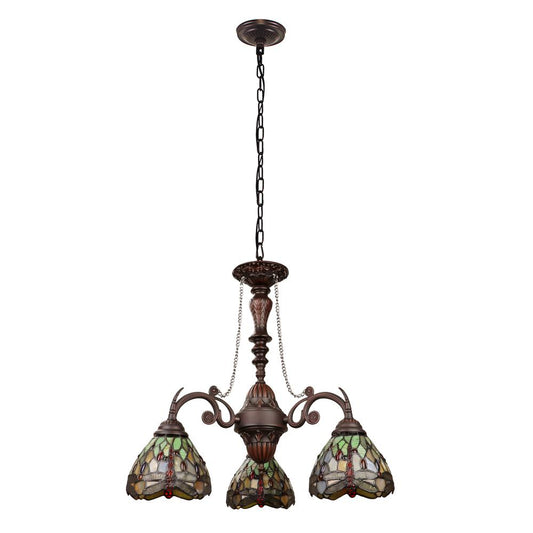 Anisoptera Purity 3-Light Antique Dark Bronze Finish Mini Chandelier 24" Wide