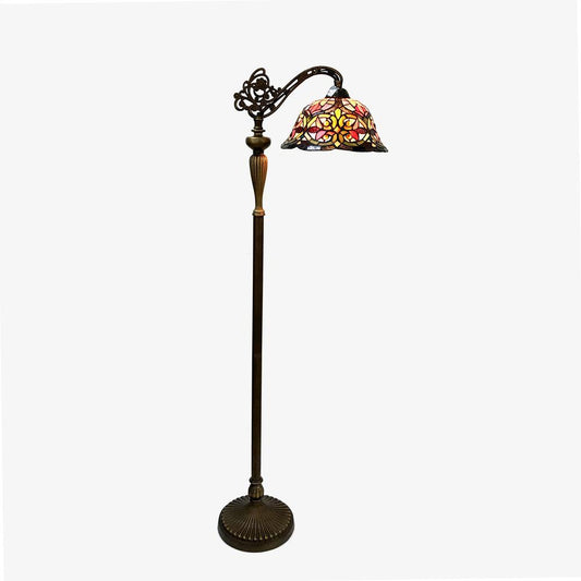 BERTRAM Tiffany-style 1 Light Victorian Reading Floor Lamp 12" Shade