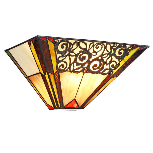 EVELYN Tiffany-style 1 Light Indoor Wall Sconce 12" Wide