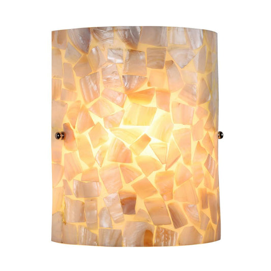 SALLY Transitional Tiffany-style 1 Light  Indoor Wall Sconce 8" Wide