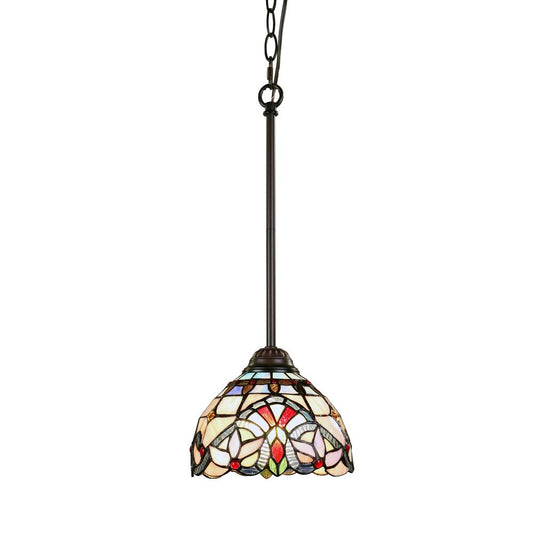 CHLOE Lighting GRENVILLE Victorian-Style Dark Bronze 1 Light Ceiling Mini Pendant 8" Wide