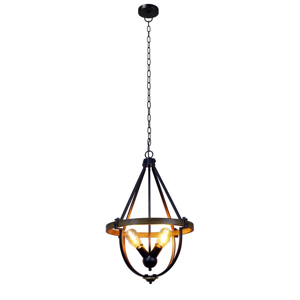 CHLOE Lighting Farmhouse-Style Two-Toned 4 Light Pendant 20" Wide