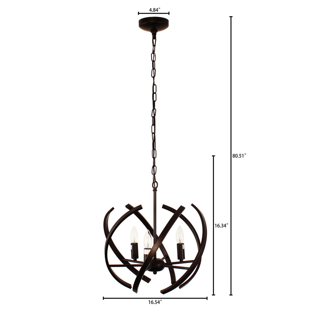 IRONCLAD Industrial 3 Light Oil Rubbed Bronze Ceiling Pendant 17" Wide