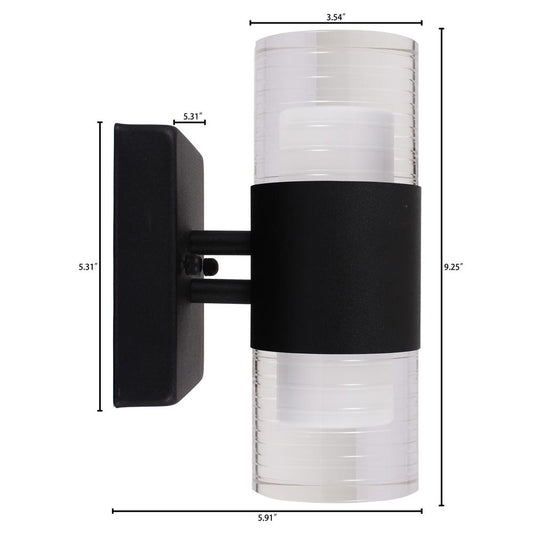 ANWAR 2 Light LED In/Out Door Wall Sconce 3000K Warm White 10" Tall