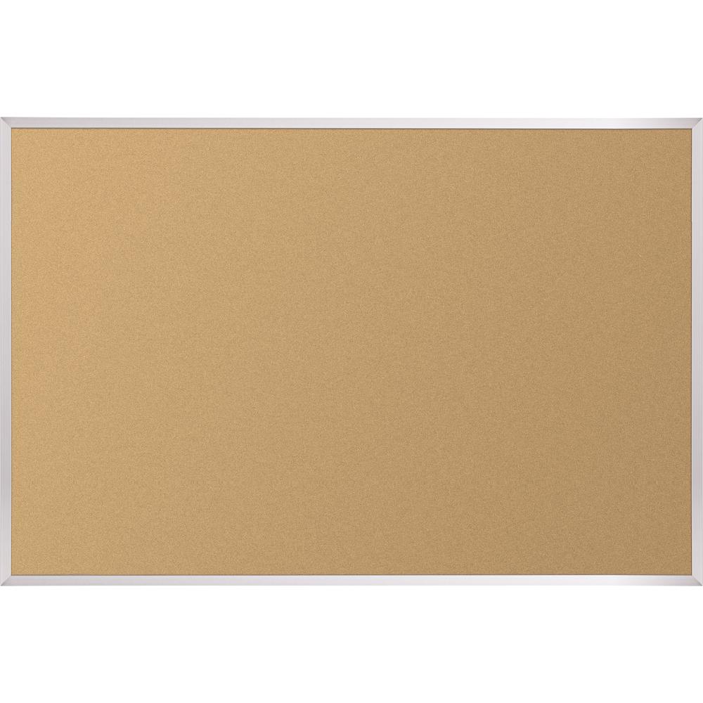 Natural Add - Cork Tackboard - Aluminum Trim - 33 3/4" X 48"