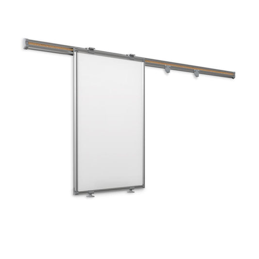 Whiteboard Track System - 8'Track & 1 Hanging Panel & 2 Frog Clips