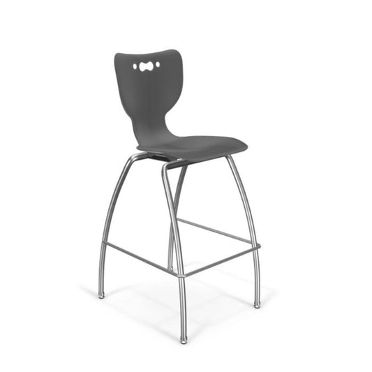 Hierarchy Stool - 4-Leg Stool (30  inch) - Black- No Arms- Chrome Base -