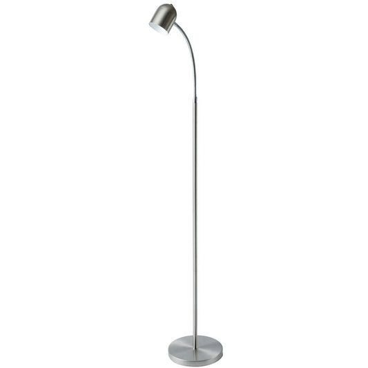 5W Floor Lamp, Satin Chrome Finish