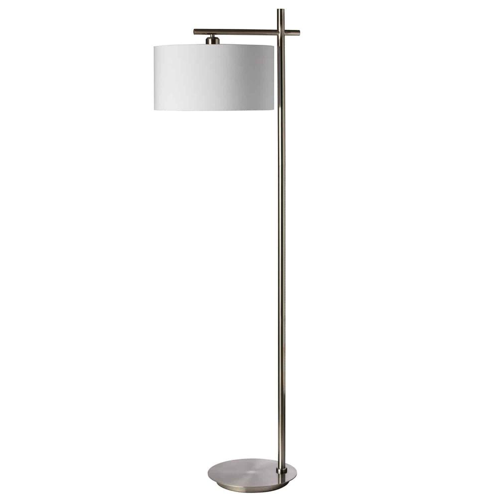 1LT Floor Lamp, Satin Chrome Finish