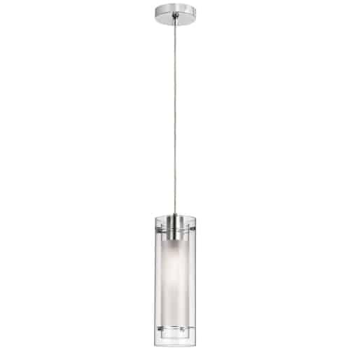 Single Pendant Clear Frosted Glass