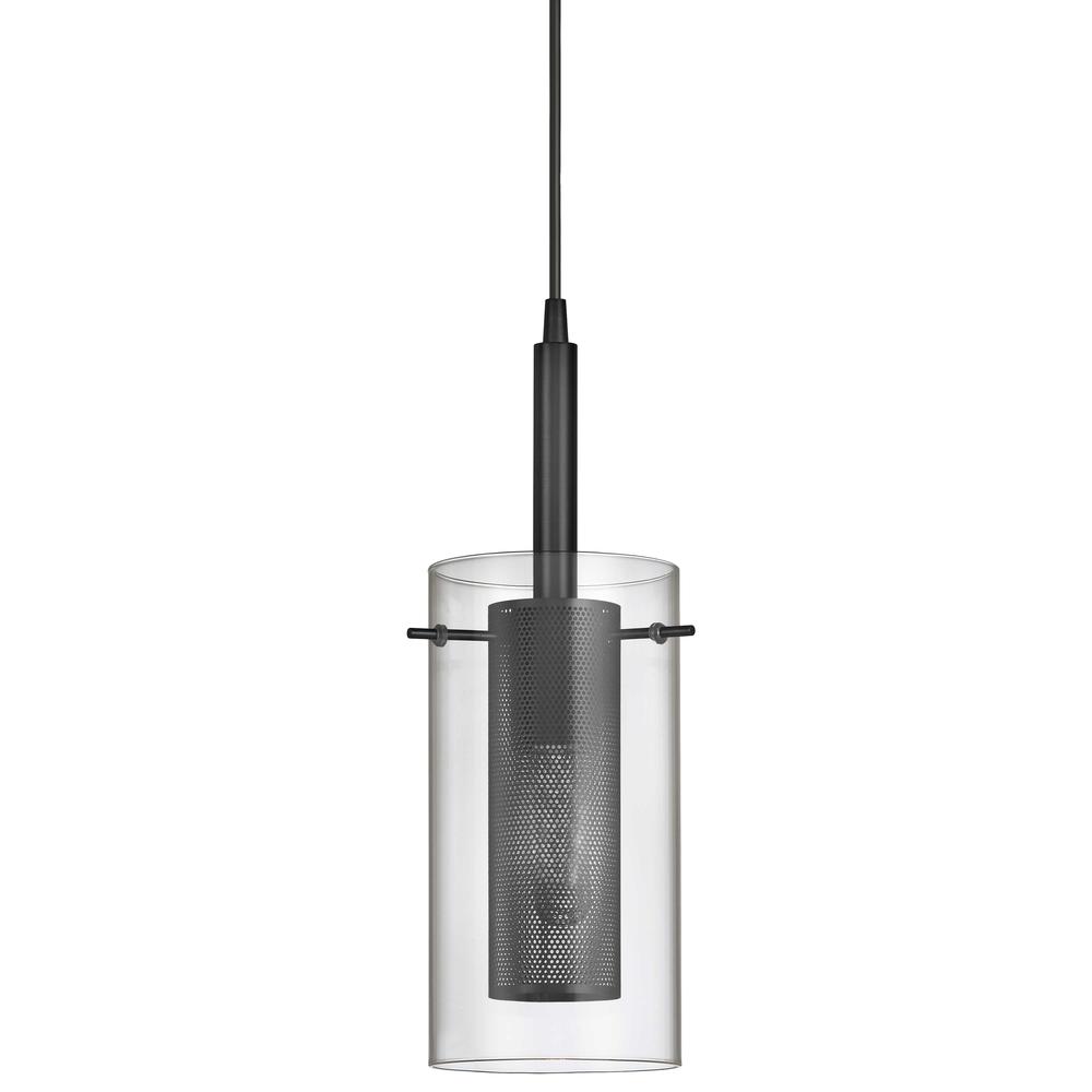 1 Light Incandescent Pendant, Matte Black with Clear Glass     (30961-CM-MB)