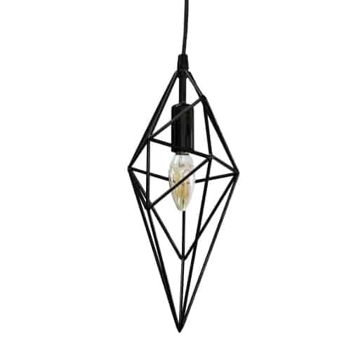 1LT Incandescent Pendant, BK