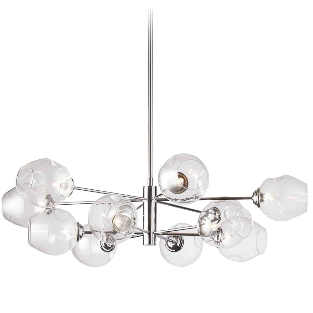 12LT Halogen Pendant, PC with Clear Glass