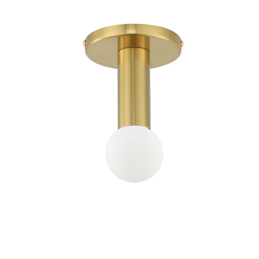 1 Light Incandescent Flush Mount, Aged Brass       (ADS-41FH-AGB)