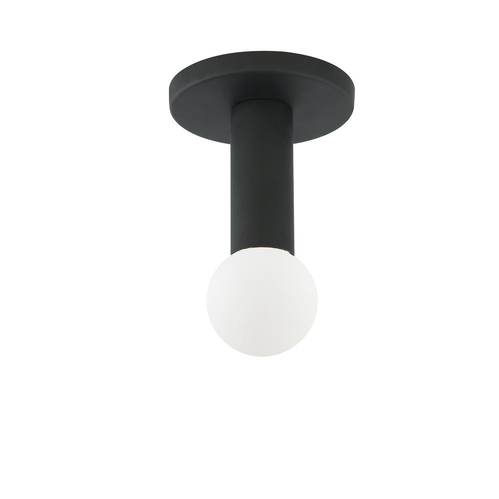 1 Light Incandescent Flush Mount, Matte Black       (ADS-41FH-MB)