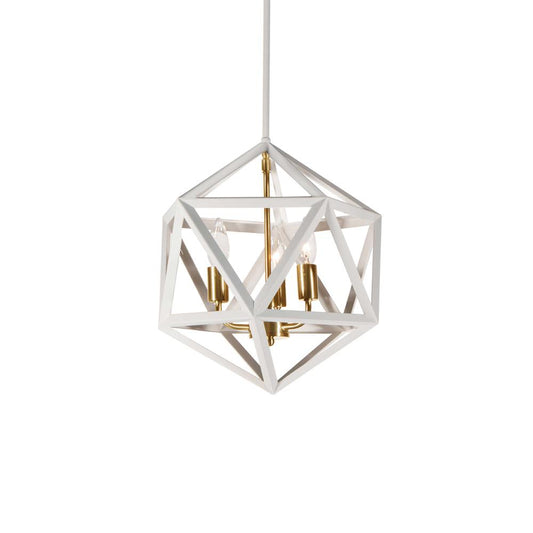 3LT Chandelier, WH/VB