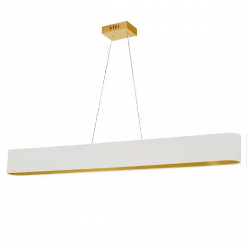 30W Horiz Pendant, WHT/Gold shade, AGB