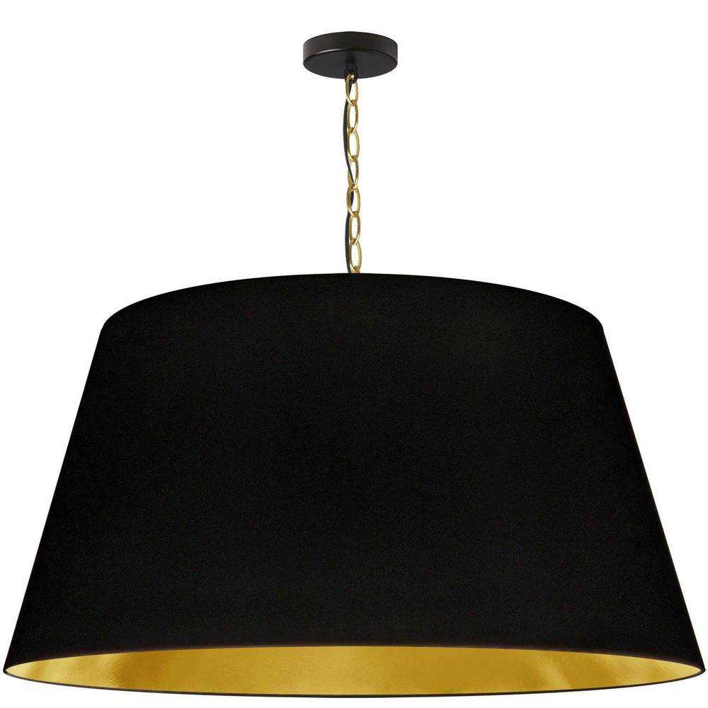 1LT Brynn X-Large Pendant, BLK/Gld Shade, AGB