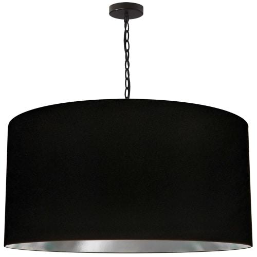 1LT Braxton X-Large Pendant, BLK/SLV Shade, BLK