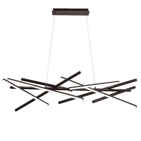 62W LED Carly Chandelier Matte Black