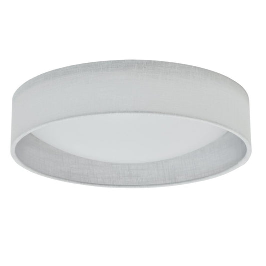 LED Flush Mount, Satin Chrome Finish, White Shade