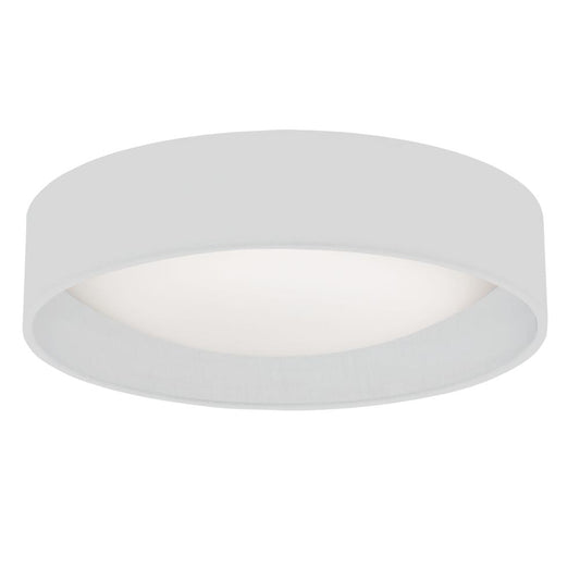 15" Flush Mount, White Shade