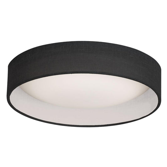 15" Flush Mount, Black Shade