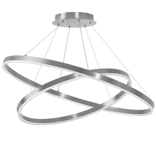 97W Silver Chandelier with White Acrylic Diffuser     (CIR-3397C-SV)