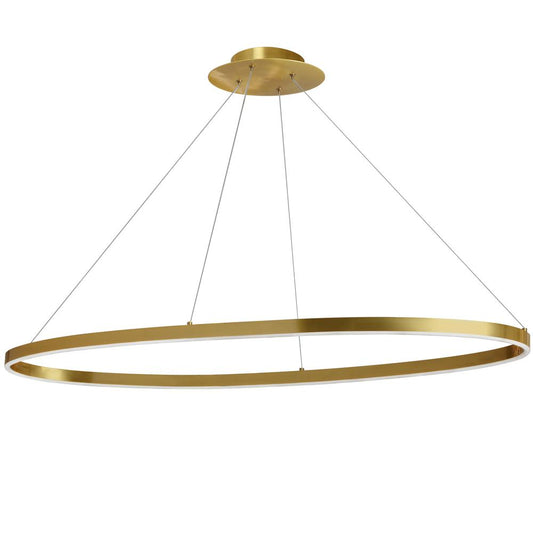 63W Horizontal Chandelier, Aged Brass with White Acrylic Diffuser    (CIR-4463C-AGB)