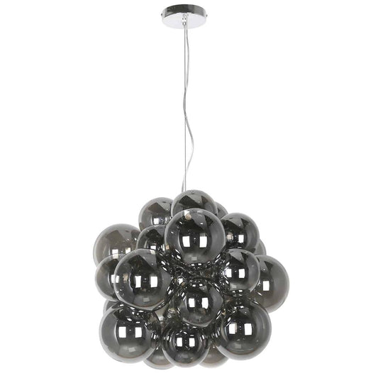 6LT Halogen Pendant, PC w/ Smoked Glass