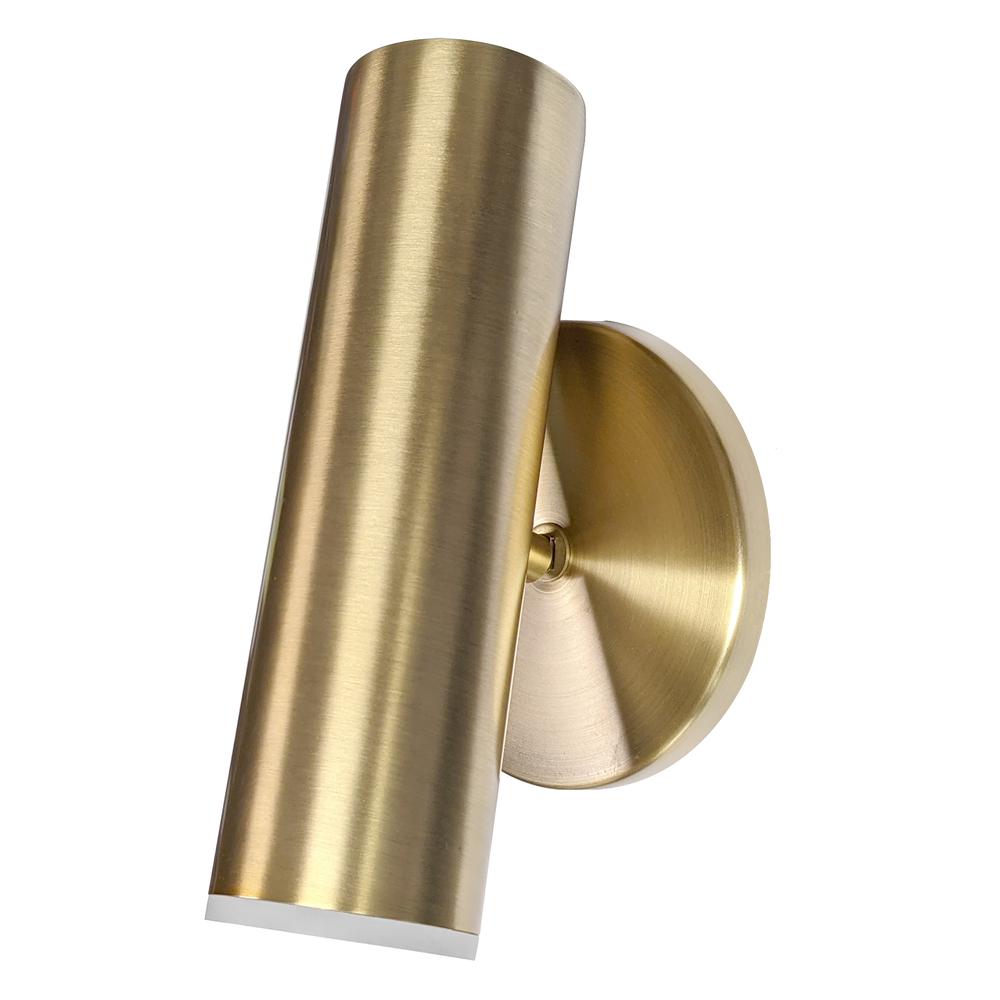 6W Wall Sconce, Aged Brass with Frosted Acrylic Diffuser    (CST-106LEDW-AGB)