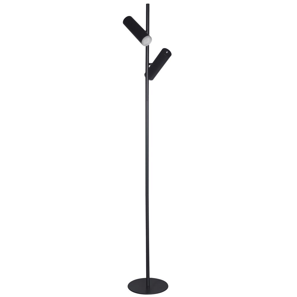 12W Floor Lamp, Matte Black with Frosted Acrylic Diffuser    (CST-6112LEDF-MB)