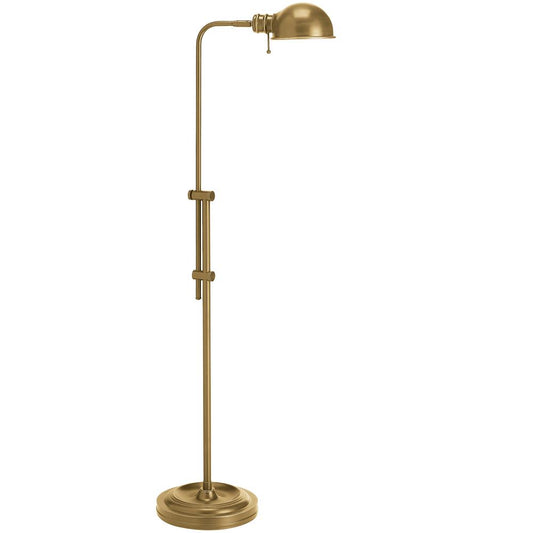 1 Light Incandescent Adjustable Pharmacy Floor Lamp, Aged Brass     (DM1958F-AGB)