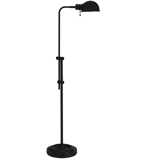 1 Light Incandescent Adjustable Pharmacy Floor Lamp, Matte Black     (DM1958F-MB)