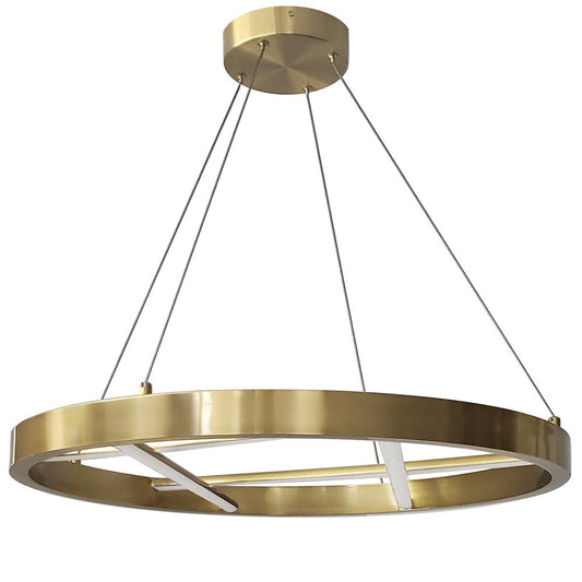 40W Chandelier, Aged Brass w/ White Silicone Diffuser