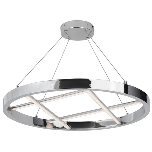 40W Chandelier, Polished Chrome w/ White Silicone Diffuser