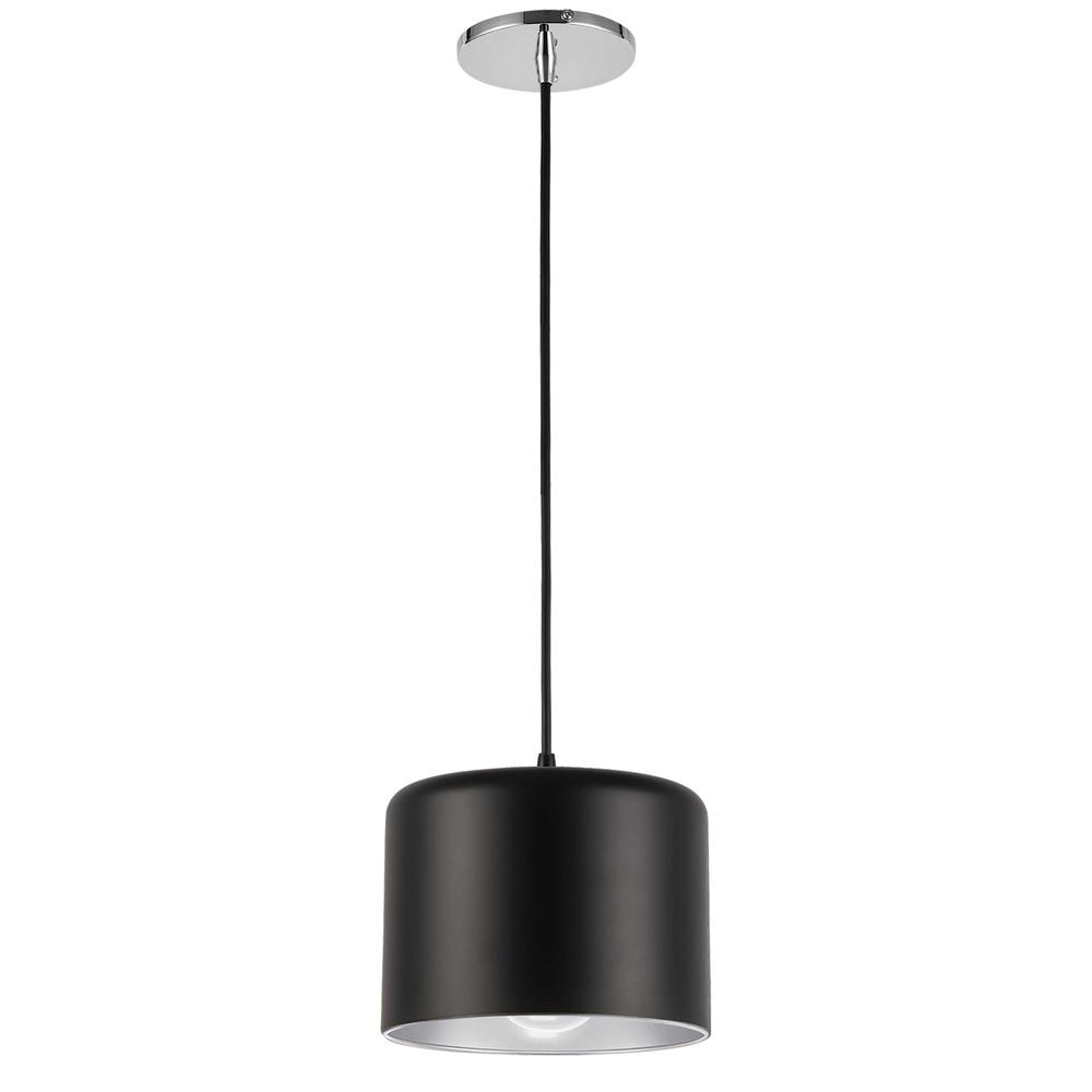 1LT Incand Pendant,  PC with MB&SLV Shade