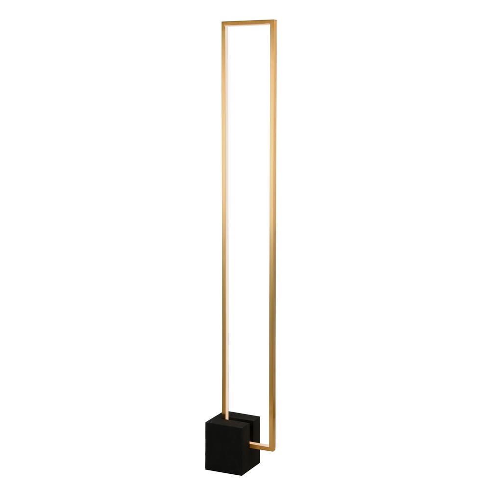 34W Floor Lamp AGB w/ MB Concrete Base