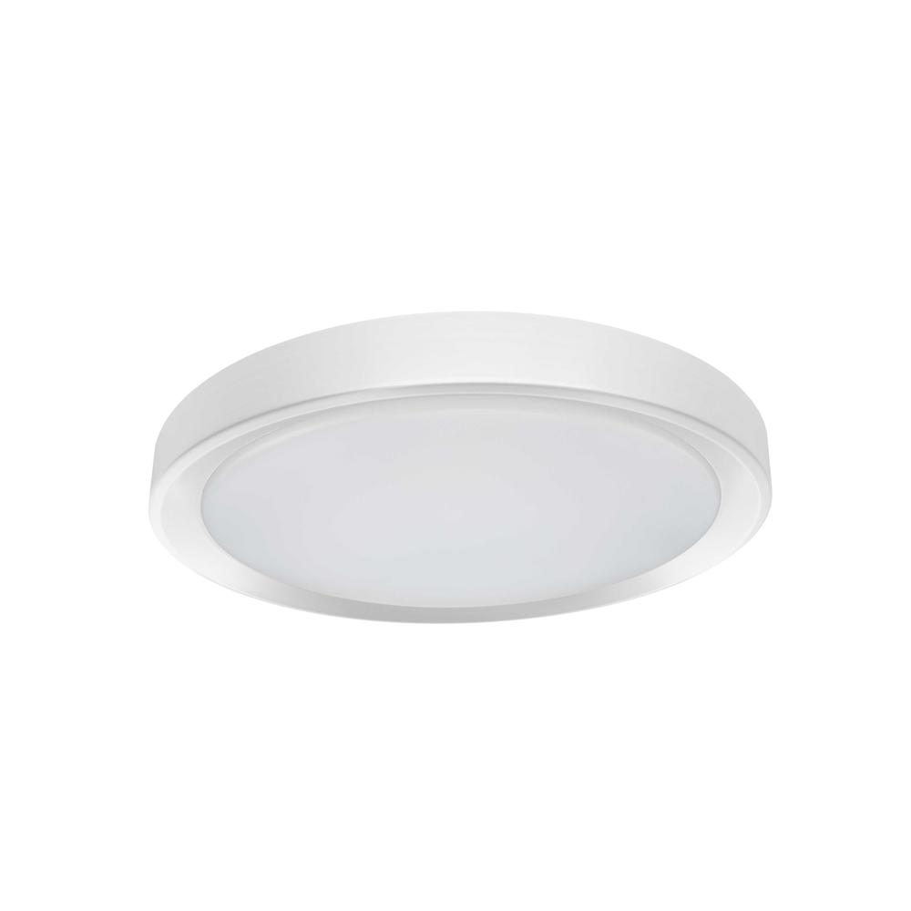 24W Flushmount Matte White with White Diffuser