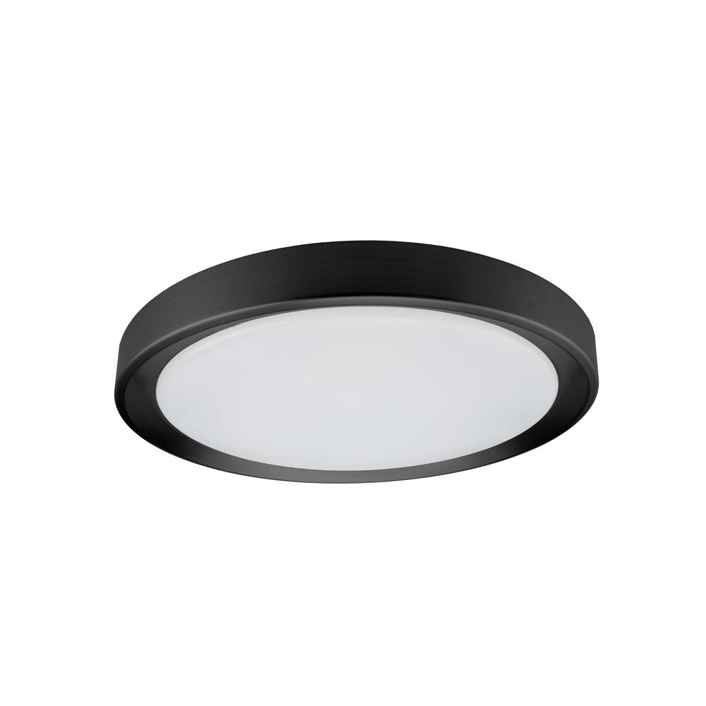 24W Flushmount Sandy Black with White Diffuser