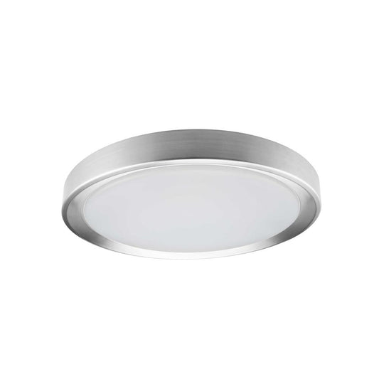 24W Flushmount Satin Chrome with White Diffuser