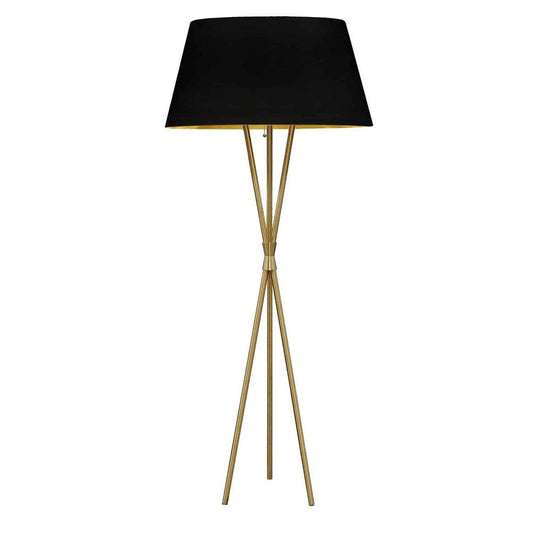 1LT Gabriela Floor lamp, JTone BLK/GLD Shade, AGB