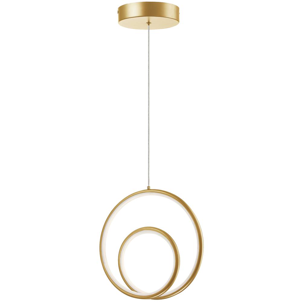 22W Pendant, Aged Brass w/ White Silicone Diffuser