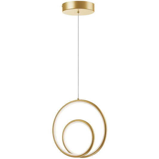 22W Pendant, Aged Brass w/ White Silicone Diffuser