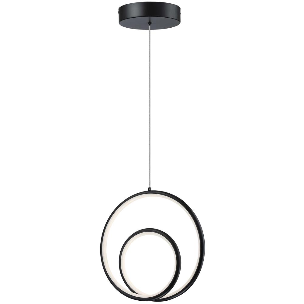 22W Pendant, Matte Black w/ White Silicone Diffuser