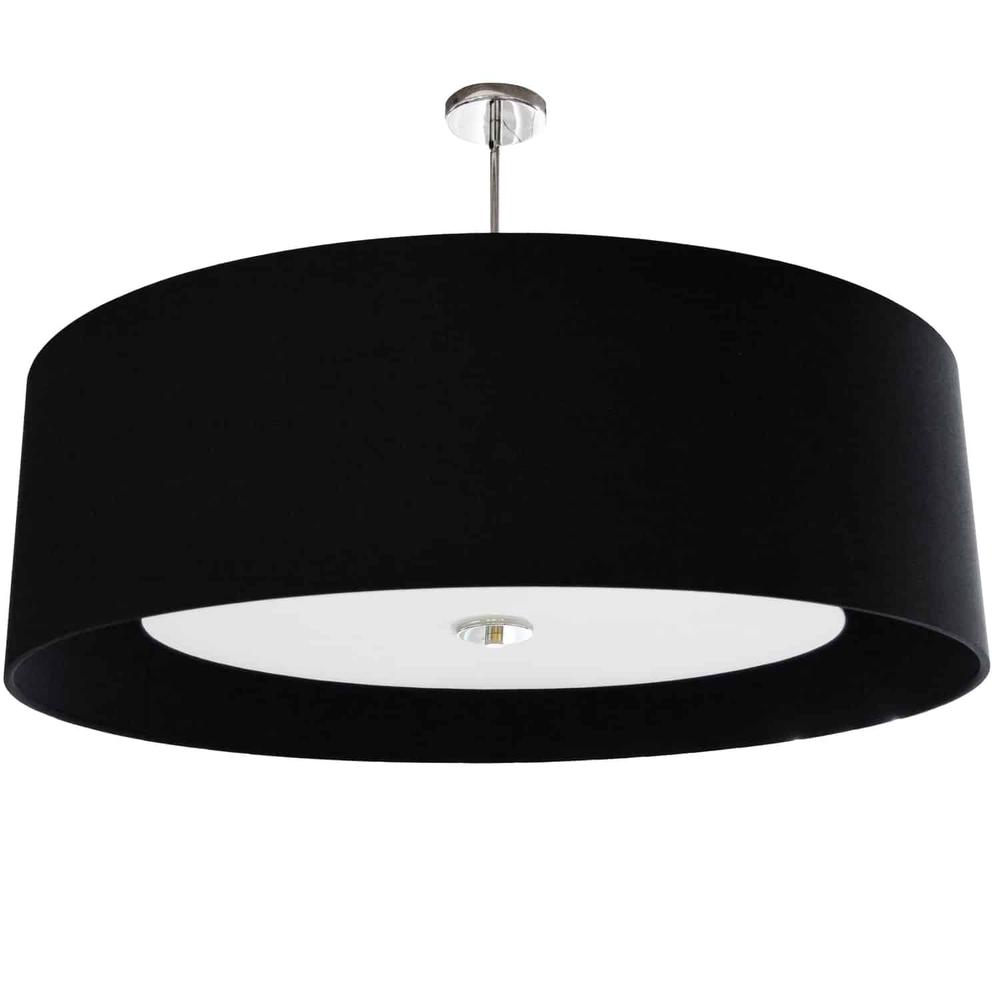 4LT Helena Pendant PC, Black w/White Diffuser