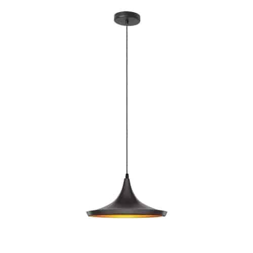 1 Light Pendant, Aluminum Black