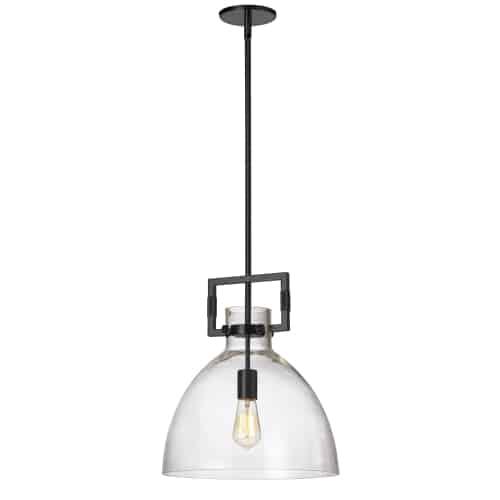 1 Light Incandescent Matte Black Pendant (LBY-141P-MB)